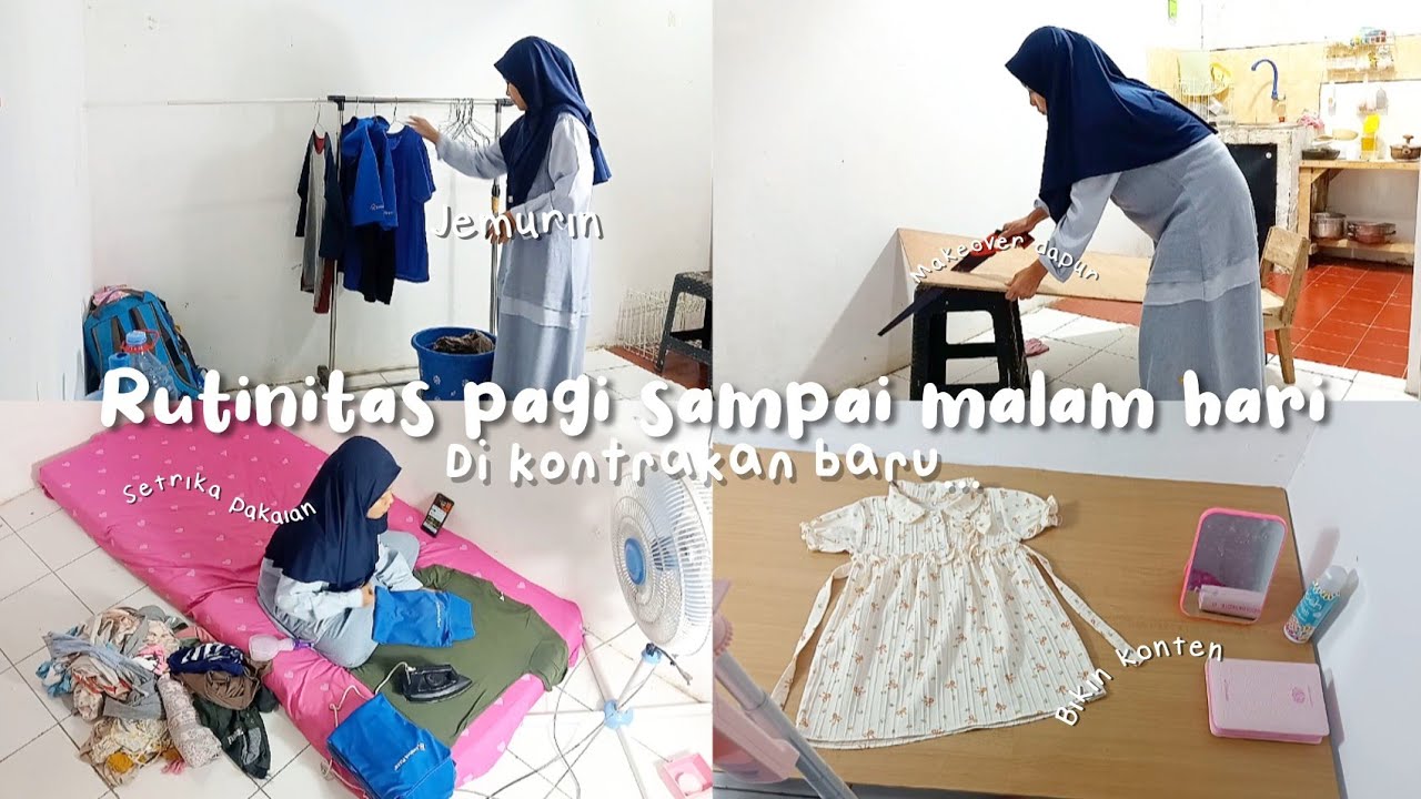 RUTINITAS PAGI SAMPAI MALAH DI KONTRAKAN BARU | Masih super berantakan 