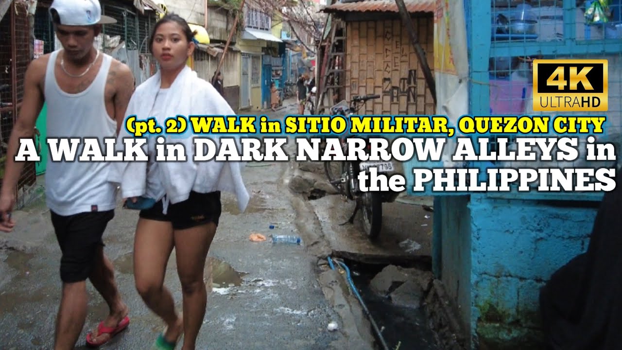 [4K] REAL LIFE in DARK NARROW ALLEYS in the PHILIPPINES | (pt. 2) Walk in Sitio Militar, Quezon City