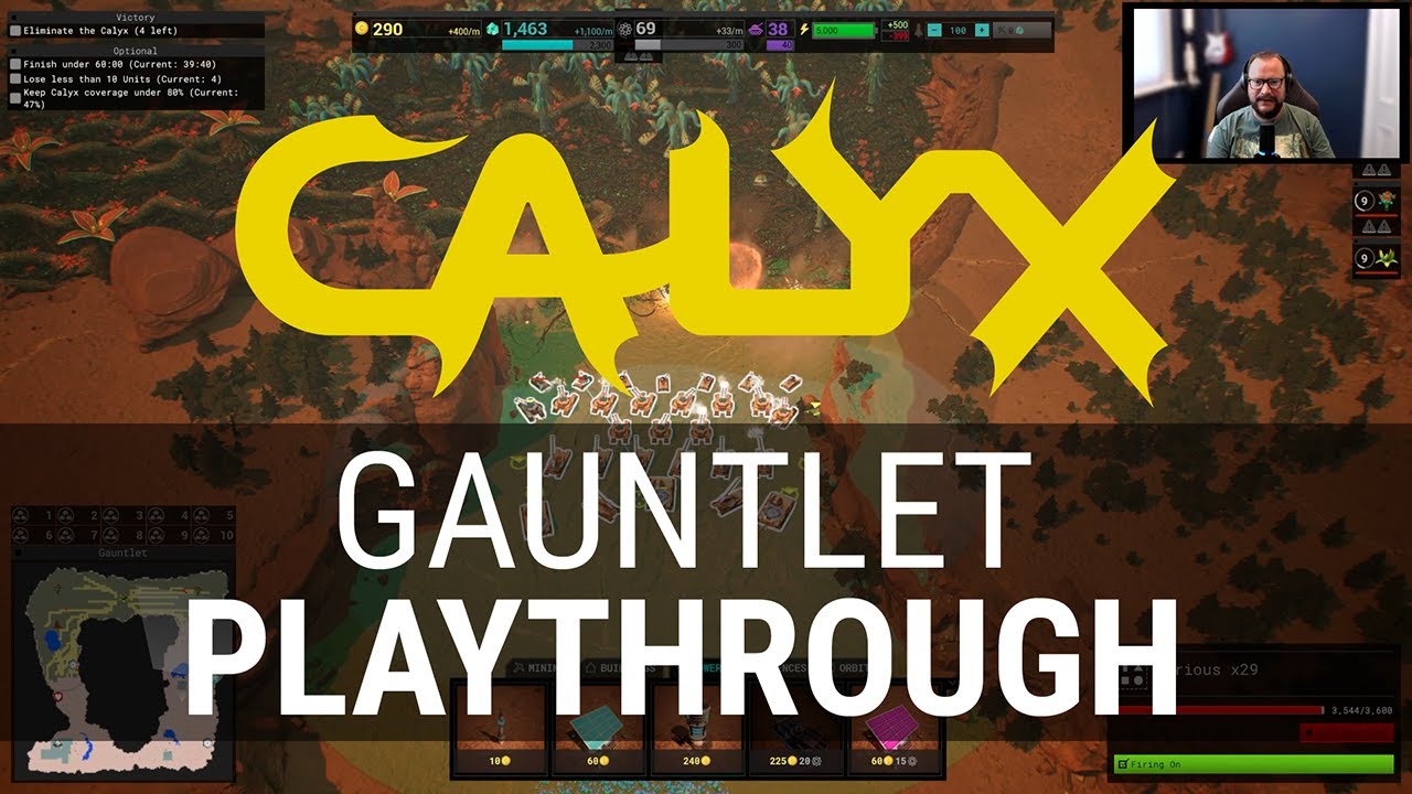 Calyx Demo v2 | Gauntlet gameplay. Our PC RTS & Base Builder where you battle giant alien plants!