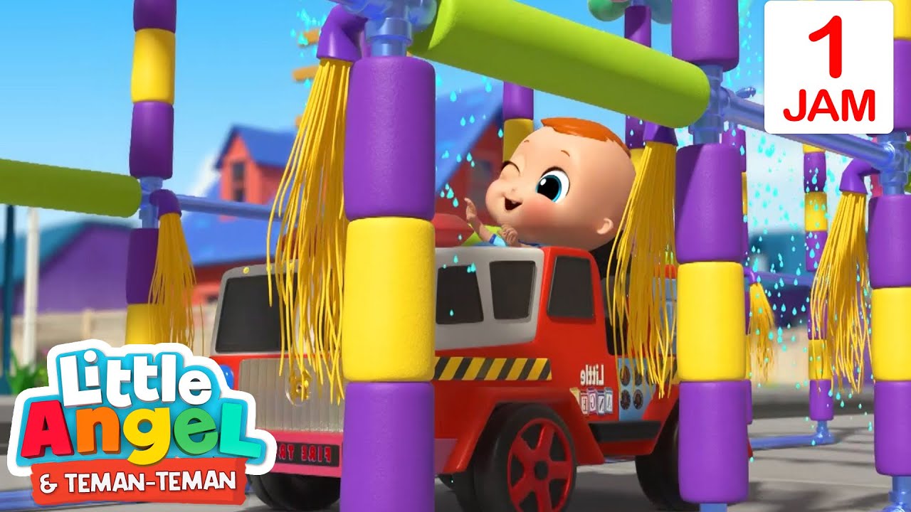 Mencuci Mobil Bersama Keluarga | Little Angel | Lagu Anak Favorit | Nursery Rhymes Indonesia