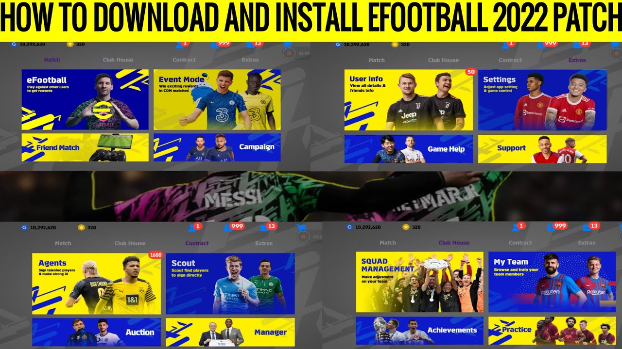 How To Download And Install New eFootball PES 2022 Mobile Patch V5.7.0 (Full Explanation)