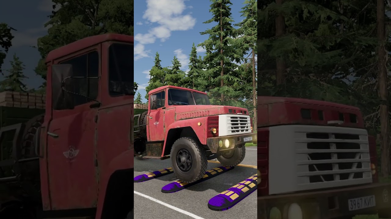 Colorful Cars vs Triple Speed Bumps | BeamNG.drive