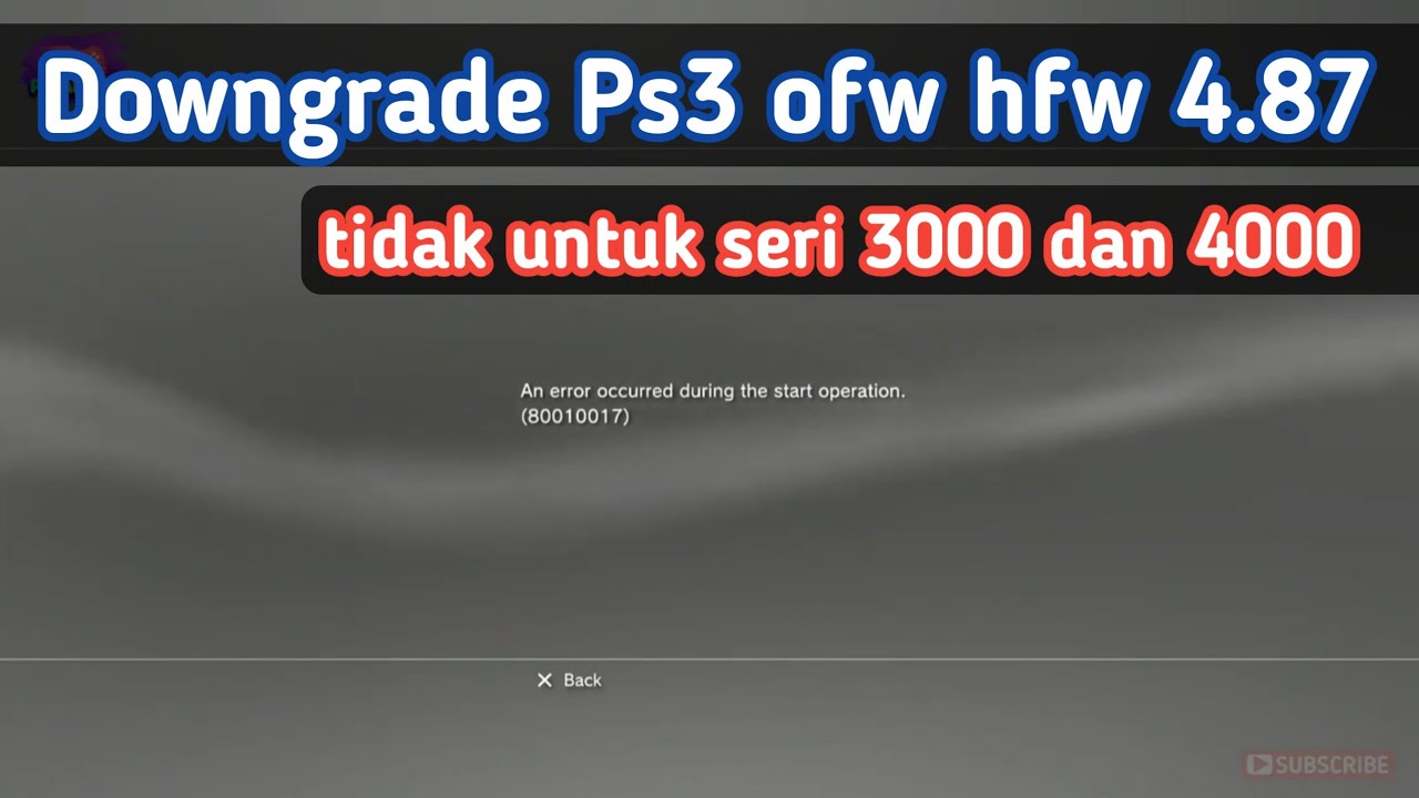 Downgrade 4.87 || mudah dan singkat