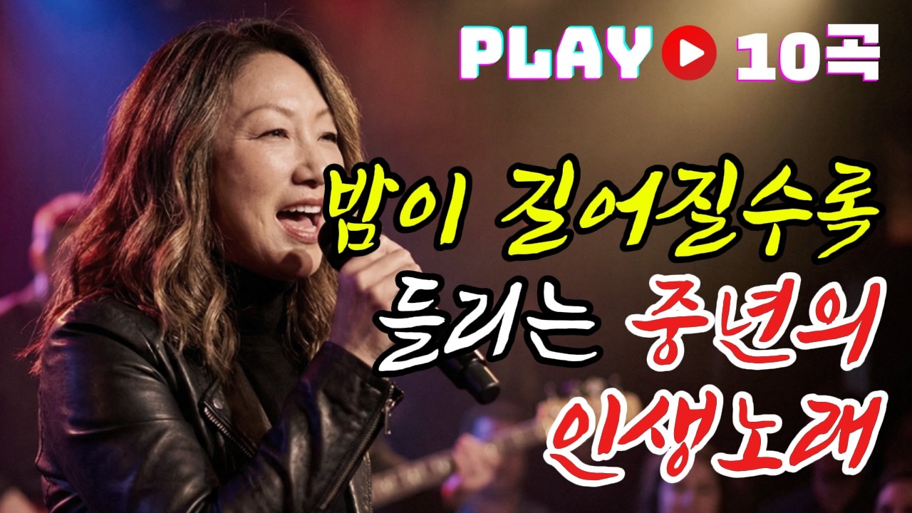 🎵 중년에게 바칩니다. 밤이 길어질수록 들리는 인생노래 10곡｜중년을 위로하는 노래 #7080음악 #중년노래 #위로음악 #블루스감성 #락발라드