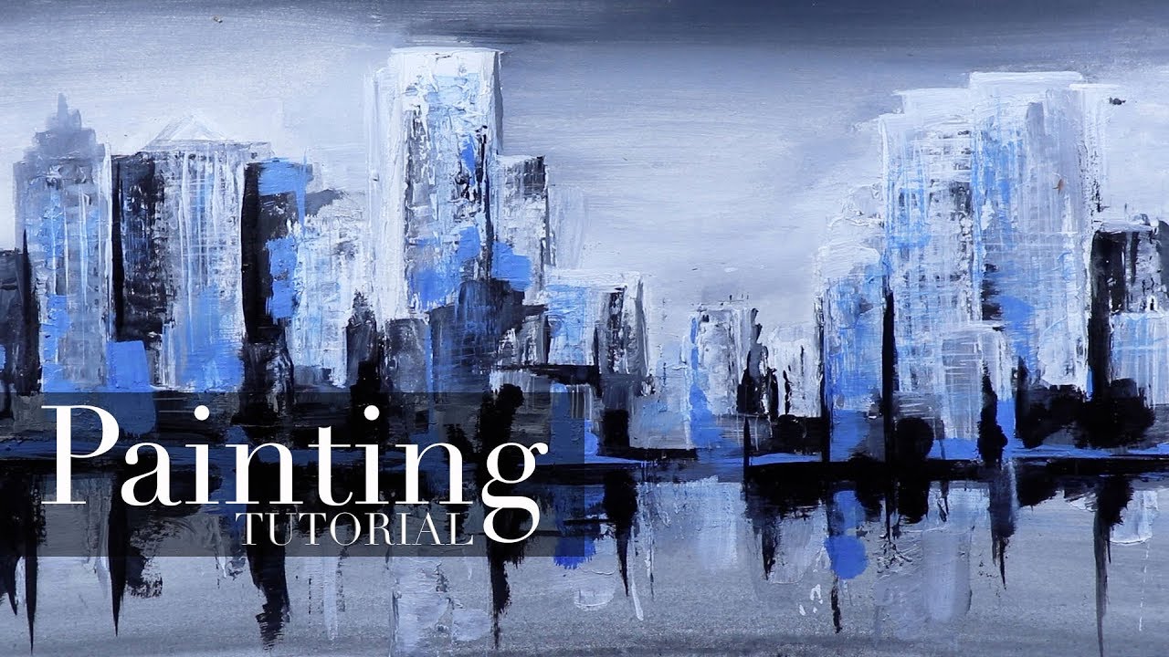 Modern Cityscape Painting | Acrylic Painting Tutorial