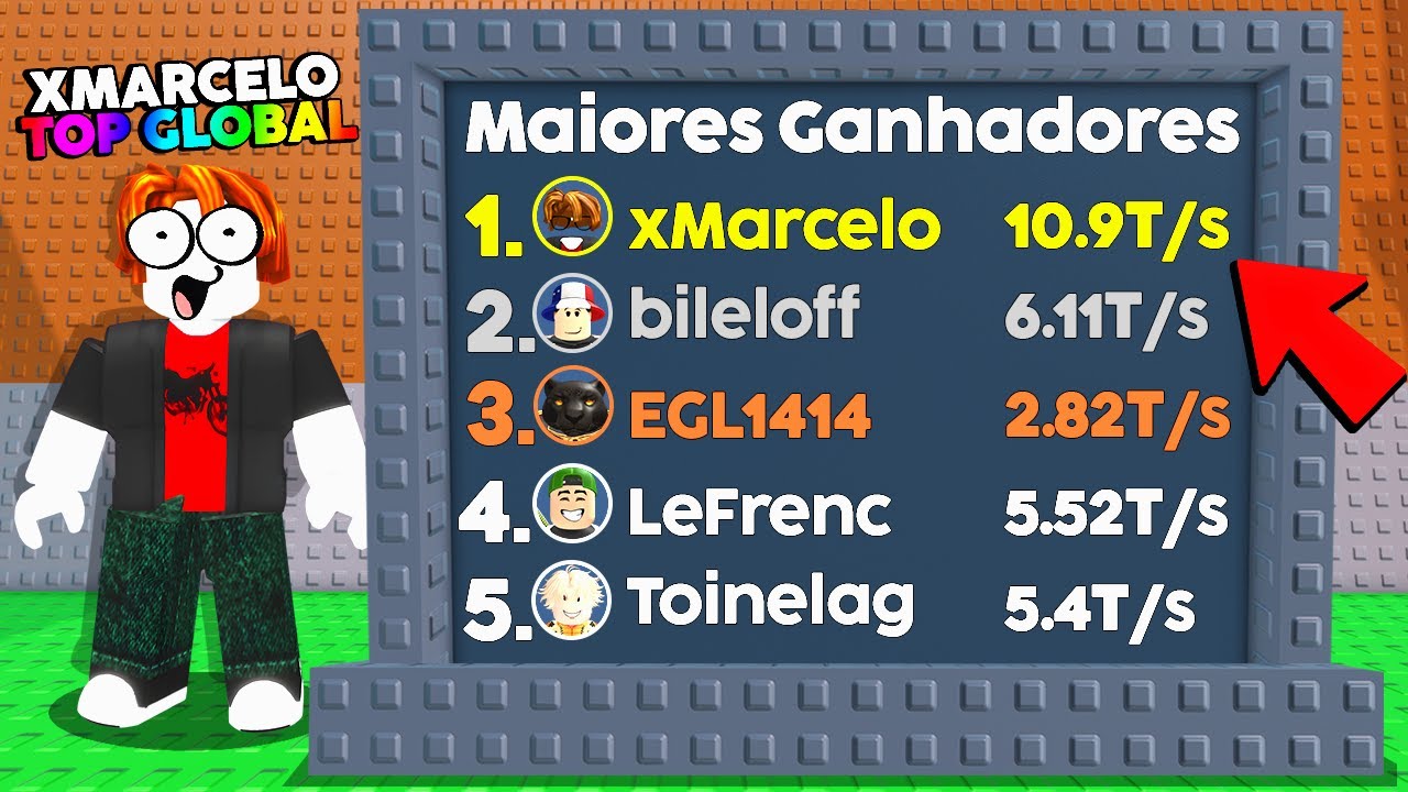 PELA PRIMEIRA VEZ.. ENTREI PARA O TOP 1 GLOBAL DO ROUBE UM BRAINROT 🔥