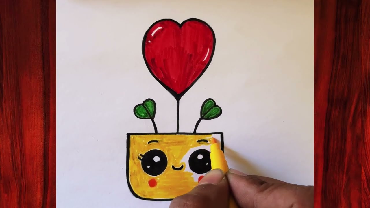 Easy drawing for beginners ||￼ Easy drawing for step-by-step || ￼ easy Valentine’s Day drawing