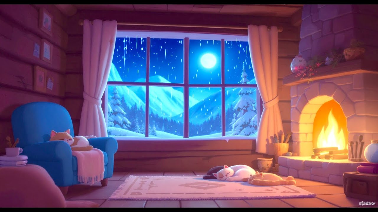 Sleep in Quiet Serenity 🌙 | Soft Piano and Peaceful Snow Atmosphere