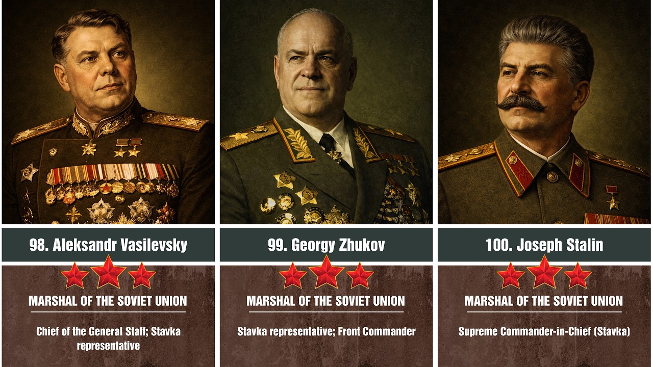🎖️ 100 Soviet Marshals & Generals of WWII | Ranks and Commanders of the Red Army ⚔️