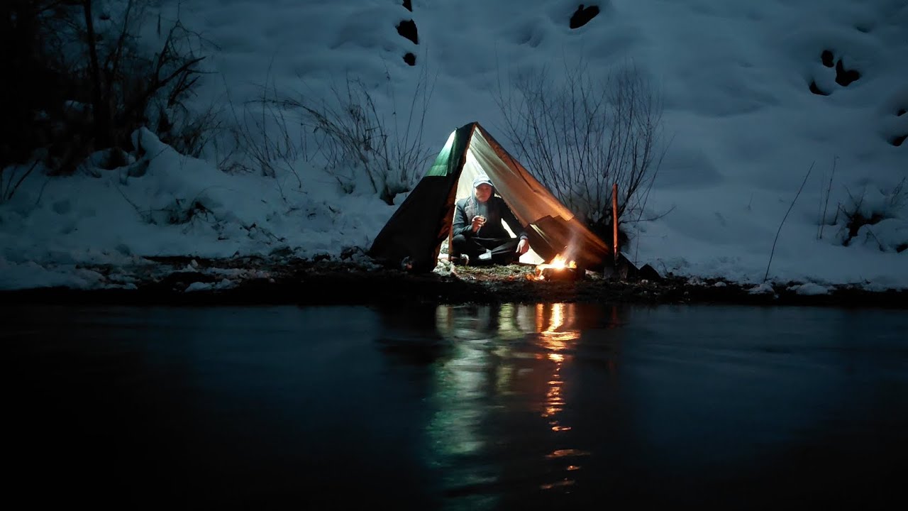 A Lone Tent in a Frozen Hell | Surviving −25°C Cold🥶🩵