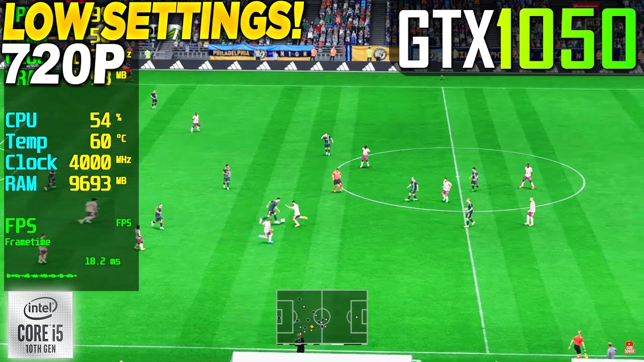 FIFA 23 GTX 1050 - 720p Низкое,
