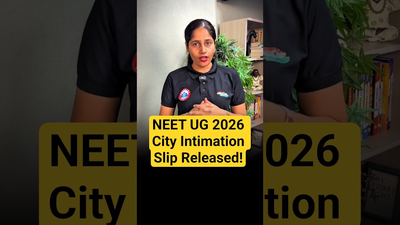 NEET UG 2026 City Intimation Slip Released! Check Now #NEET2026 #NEETUG #ExamUpdate #ntaupdate