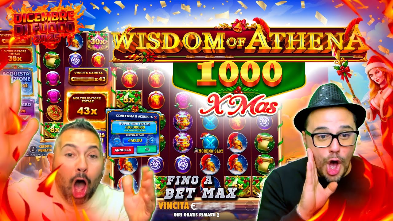 MORENO SLOT - Acquisti Pazzi🤑 alla WISDOM OF ATHENA 1000 XMAS❄️🎰 BET MAX 🎄Dicembre di Fuoco 2025🔥