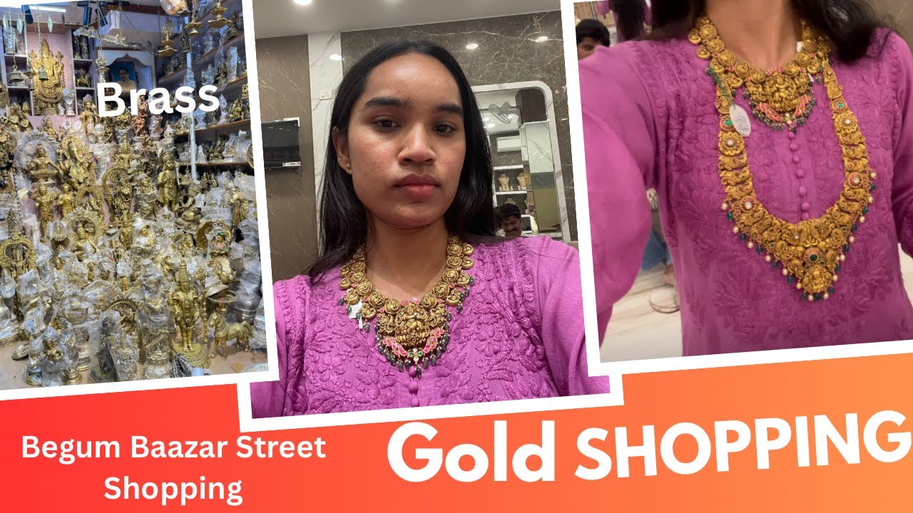 Gold 😱Shopping|Begum Bazaar 🙆🏻‍♀️Brass Shopping🛍️ With Amma ❤️