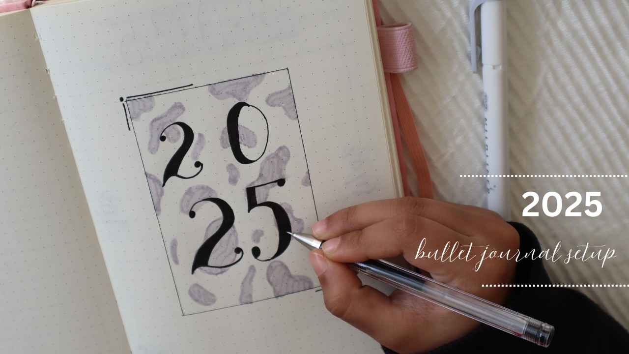 2025 Bullet Journal Setup 🧷🎧 minimalistic and cute #2025 #journalwithme #bujosetup #planwithme