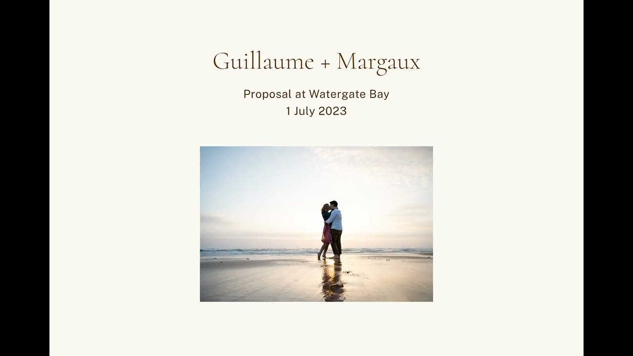 Guillaume & Margaux Proposal at Watergate Bay