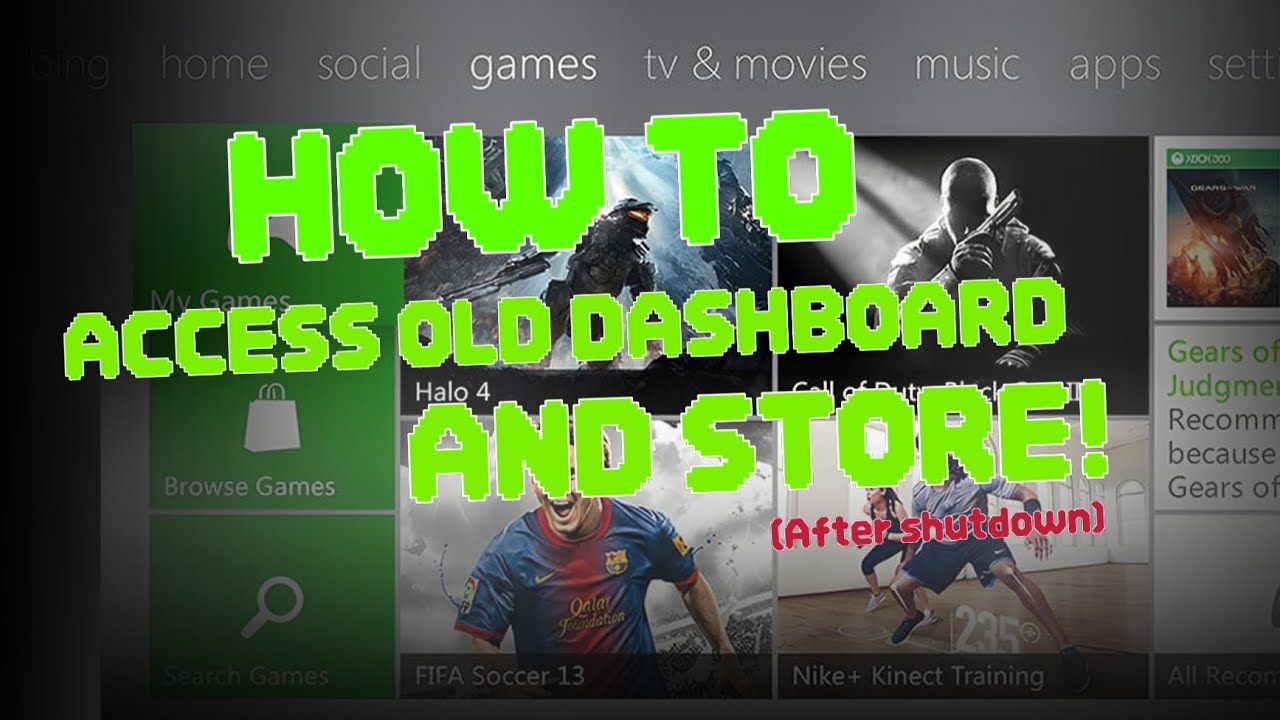 How to access Xbox 360 Store and Old Metro Dashboatd after Shutdown!