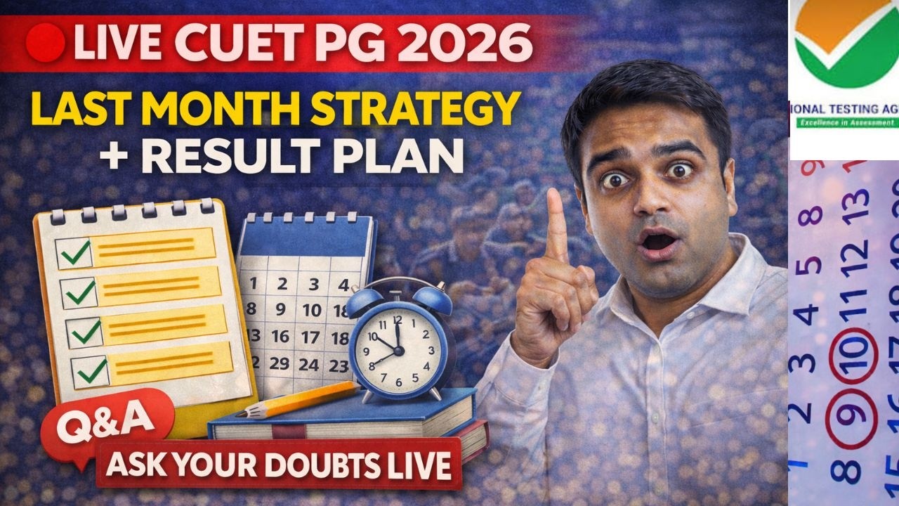 🔴 CUET PG 2026 Last Month Strategy + Result Plan | Ask Your Doubts LIVE