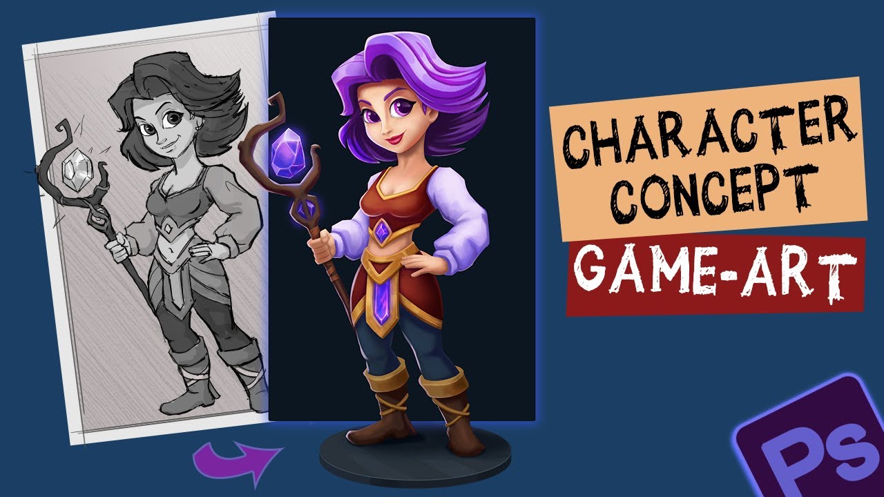 Game Character Concept II Game Art II Photoshop Tutorial
