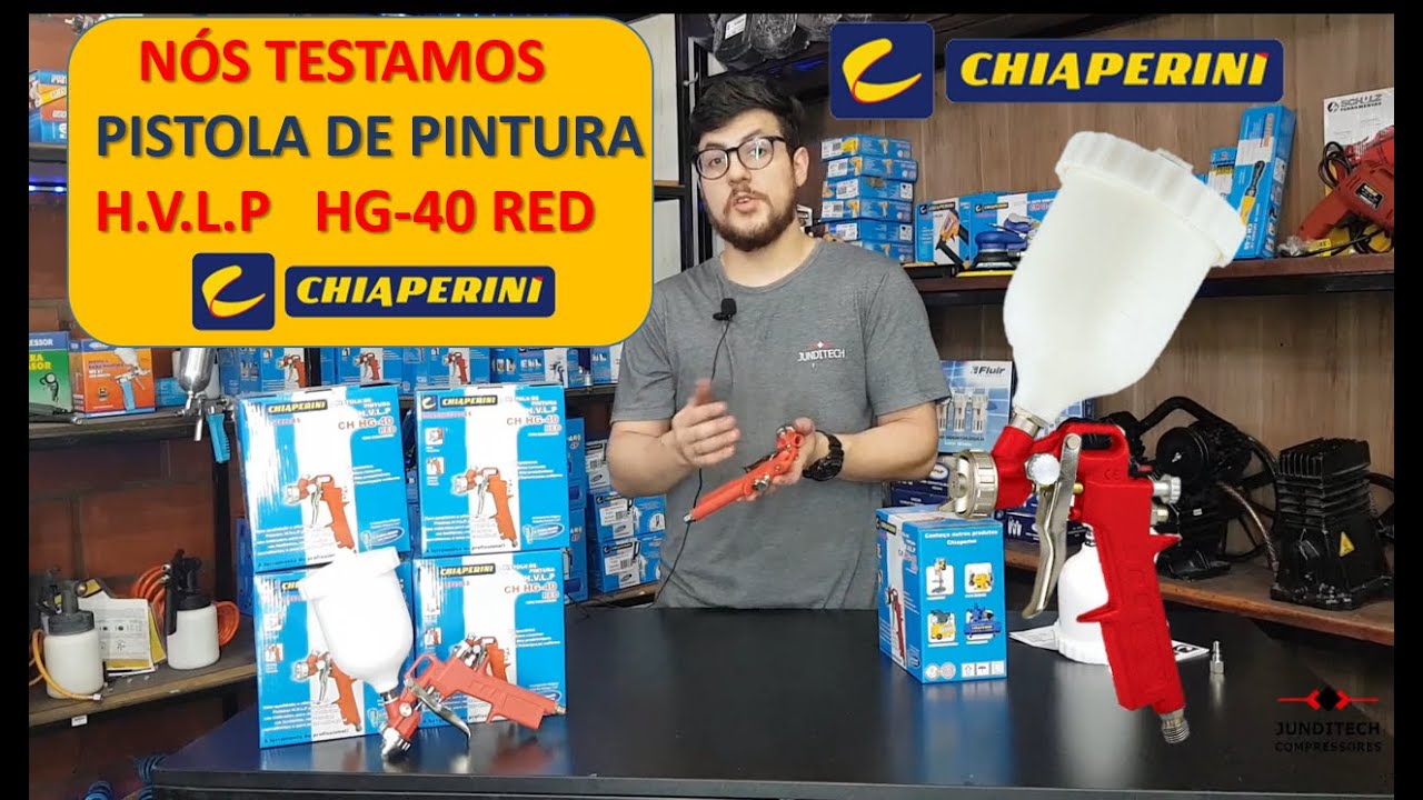 Pistola de Pintura Chiaperini H.V.L.P CH HG-40 RED / N&oacute;s Testamos/