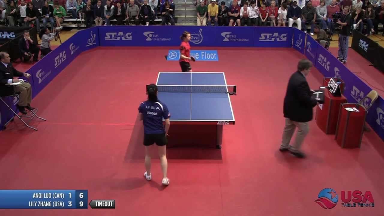 Women's Singles Event 3 Final: Lily Zhang vs. Anqi Luo - 2012 North American Olympic Trials