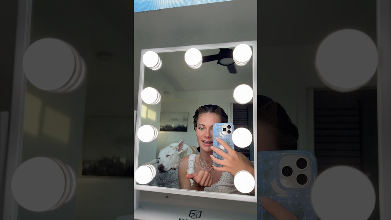 New vanity mirror! I added it to my Amazon storefront🪞✨ #dogshorts #mirror #roomdecor #makeup #dog