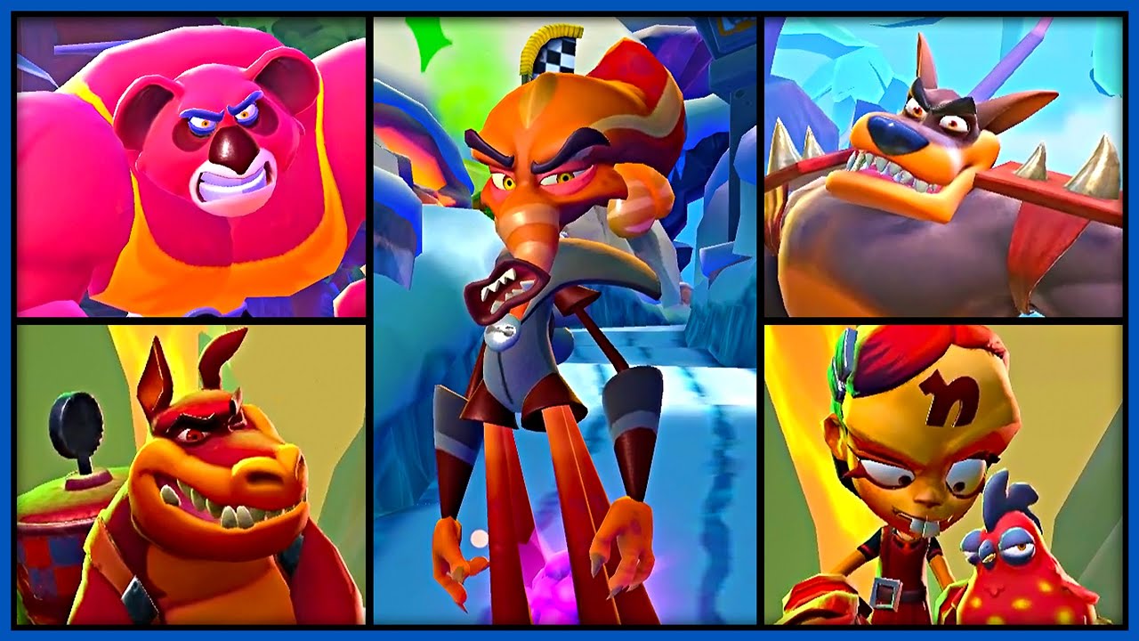Crash Bandicoot On The Run - All Bosses (Inferno) 4K60FPS