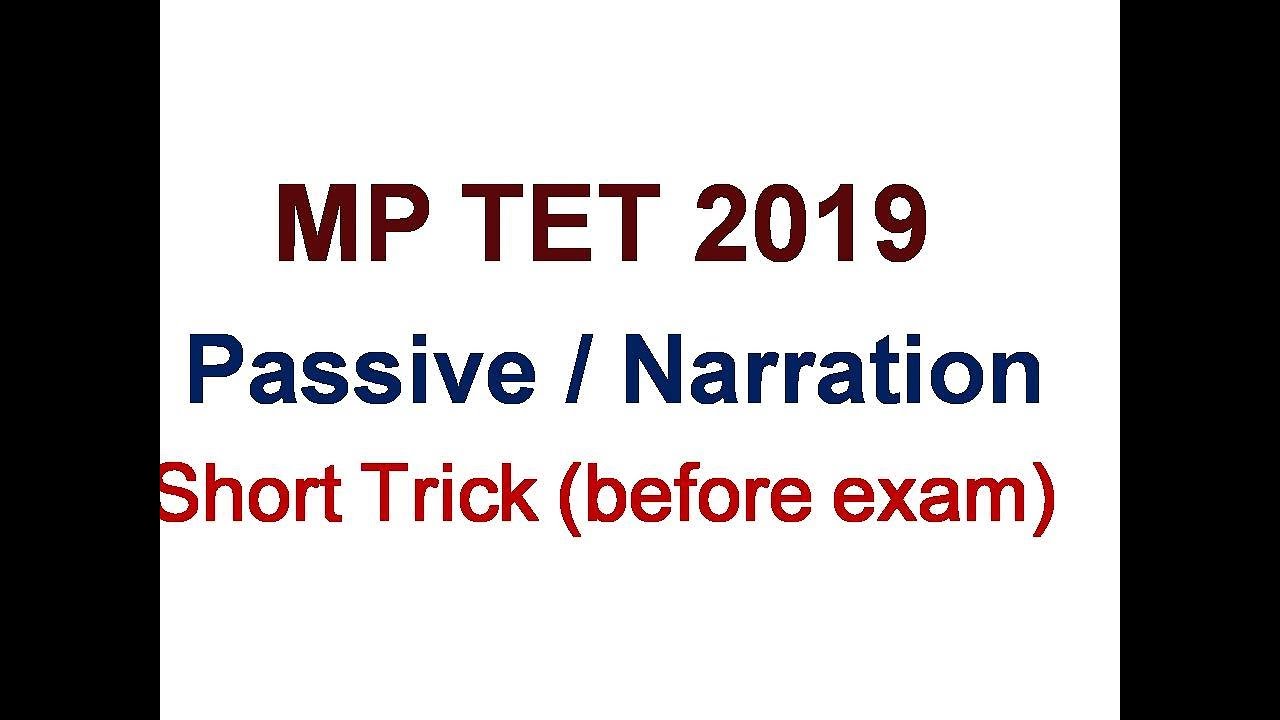 Passive and narration short trick