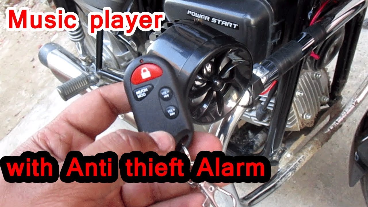 motorcycle music player FM with anti theft alarm