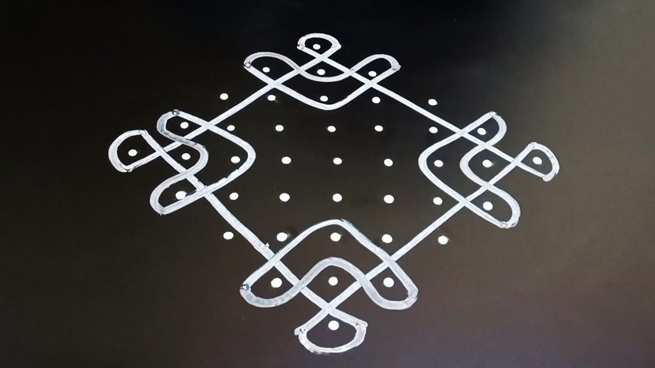 Daily use muggu 🌹 simple rangoli 🌱 easy kolam 🌸