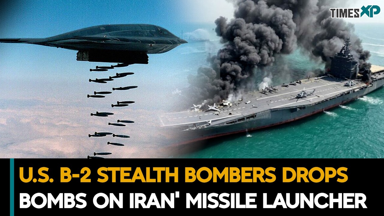 U.S. B-2 stealth bombers Drops Bombs On Iran' Missile Launcher| Iran-Israel-U.S. War