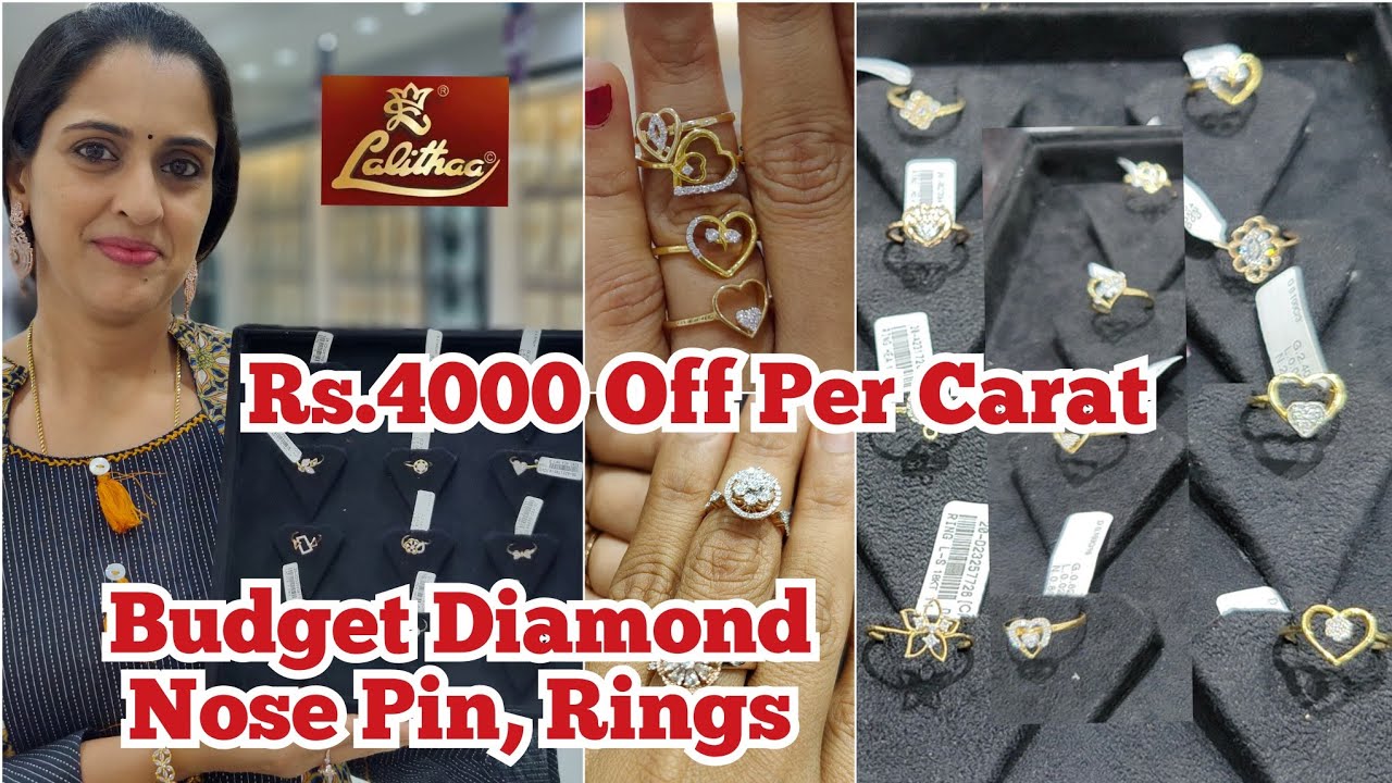 Dailywear Budget Diamond Rings, Nose pins from Rs.5000 | Lalithaa Jewellery New Gold Savings Scheme