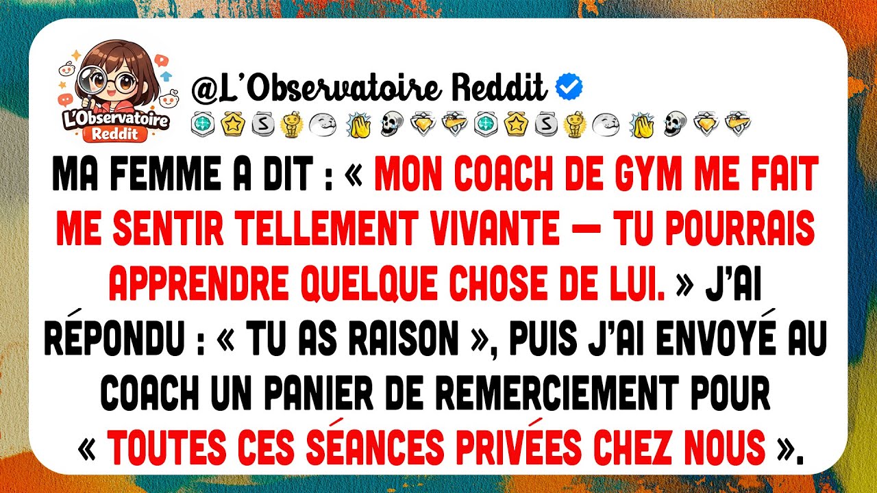 Ma Femme Dit Que Son Coach La Fait Se Sentir Vivante ; Je Lui Réponds Sans Crier Ni Juger.