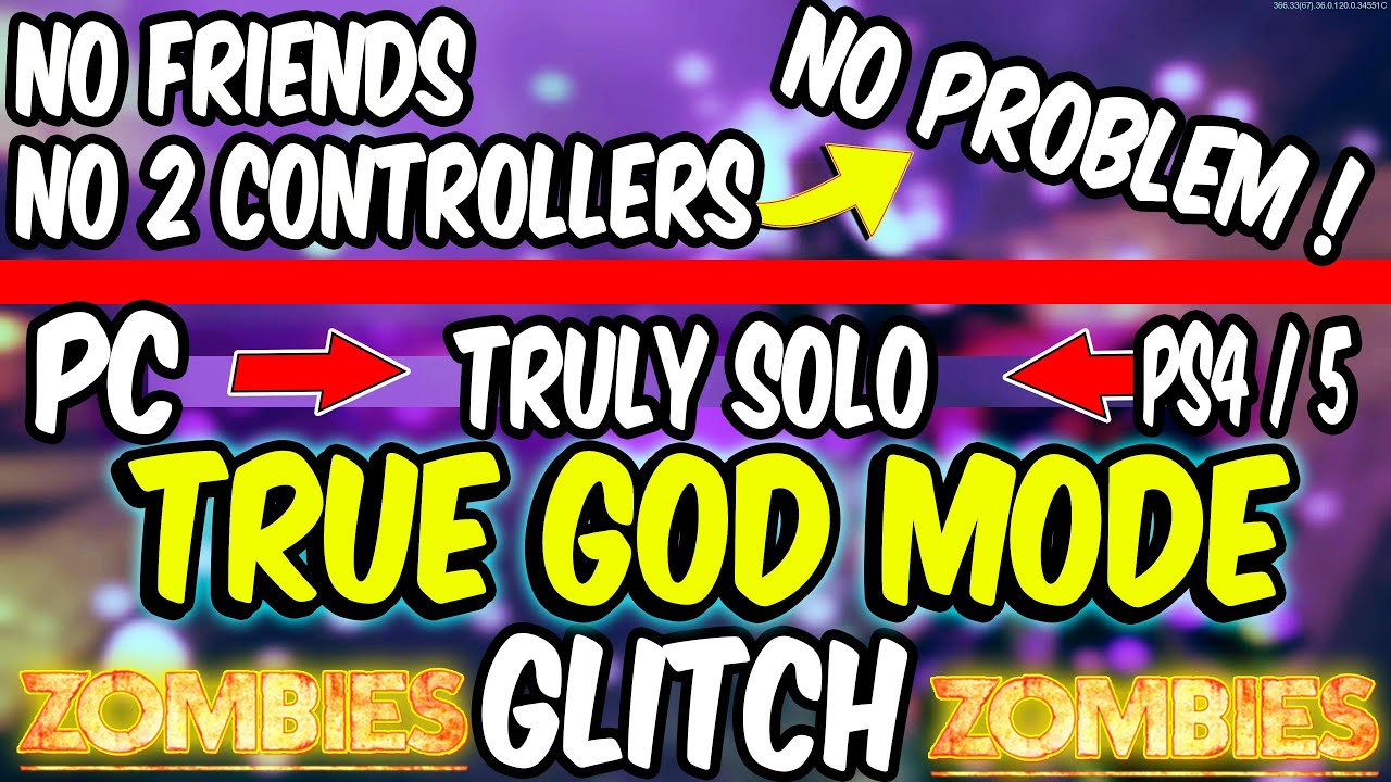 Cold War ZOMBIE Glitches: PC / PS4 / PS5 New TRULY Solo TRUE GOD MODE GLITCH Black Ops Cold War