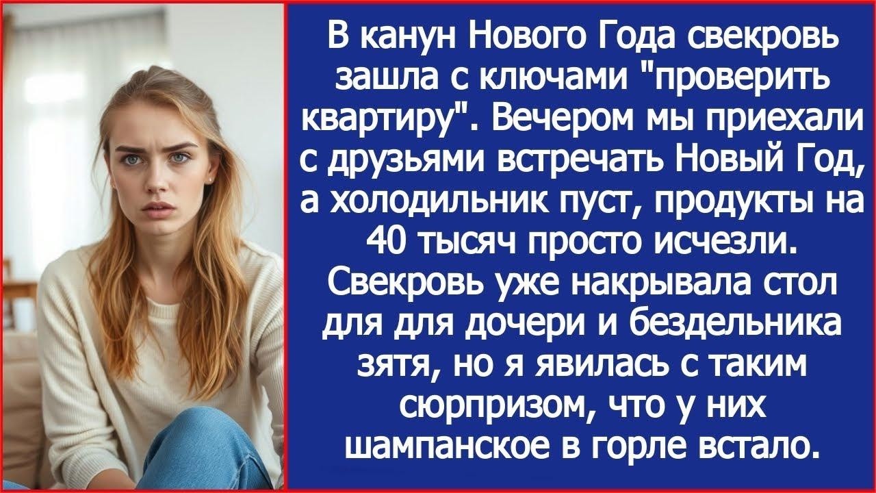 Холодильник был пуст, продукты исчезли  свекровь накрыла новогодний стол для дочери нашей едой
