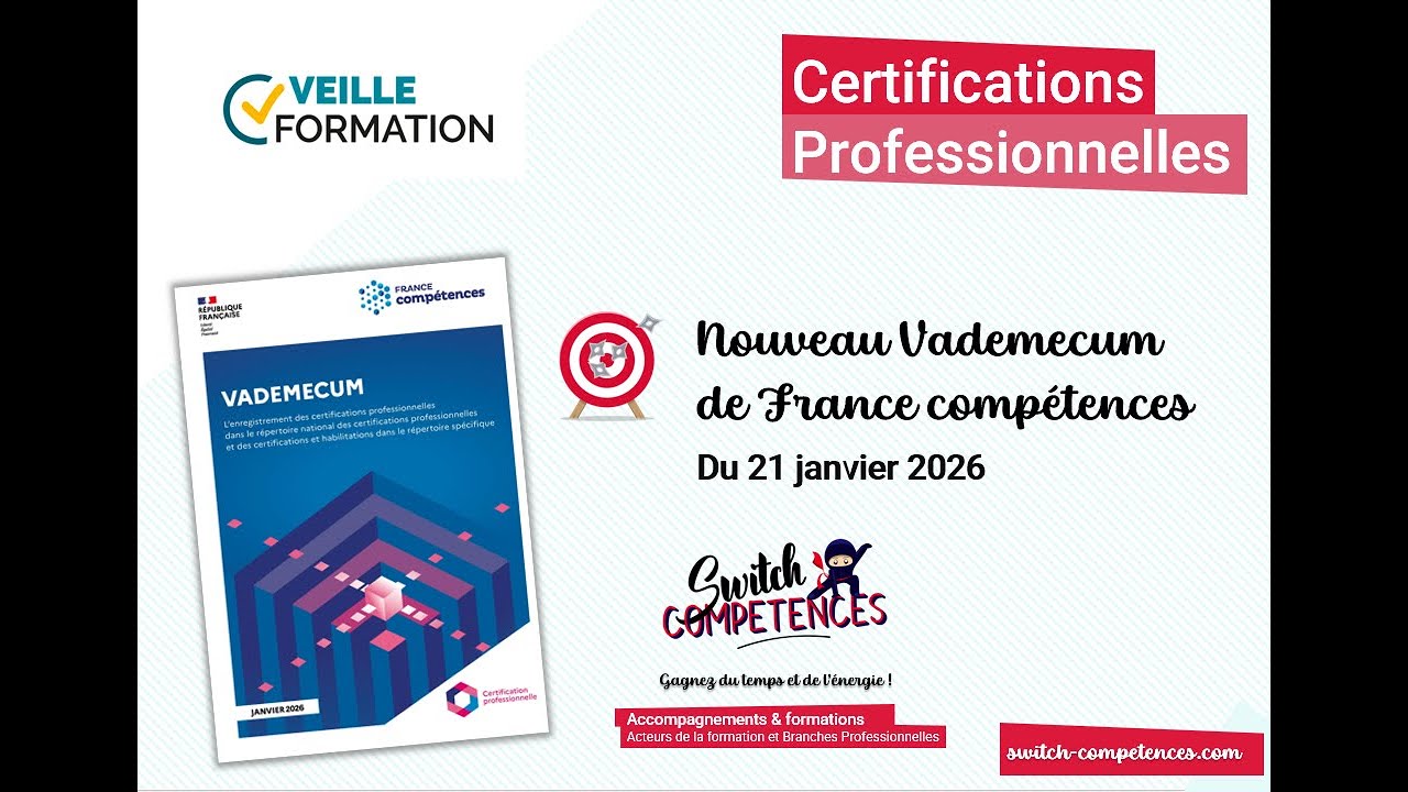 Webinaire Vademecum France Compétences   29 janvier 2026