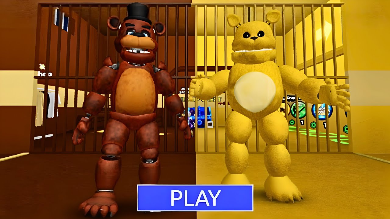 FREDDY VS FAZBEAR BARRY'S PRISON RUN! OBBY ROBLOX 