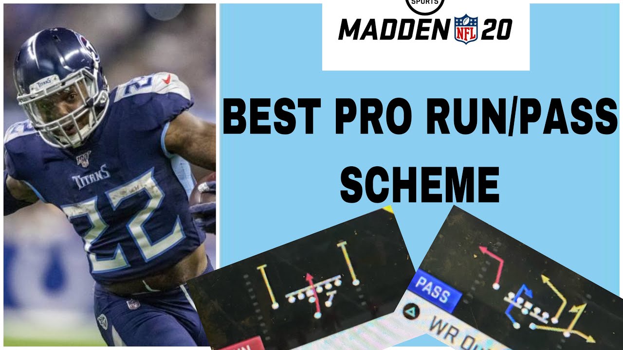 MADDEN 20 - BEST PRO RUN/PASS SCHEME IN MADDEN 20.  STRONG CLOSE SCHEME IS CRAZY. PRO RUN SCHEME