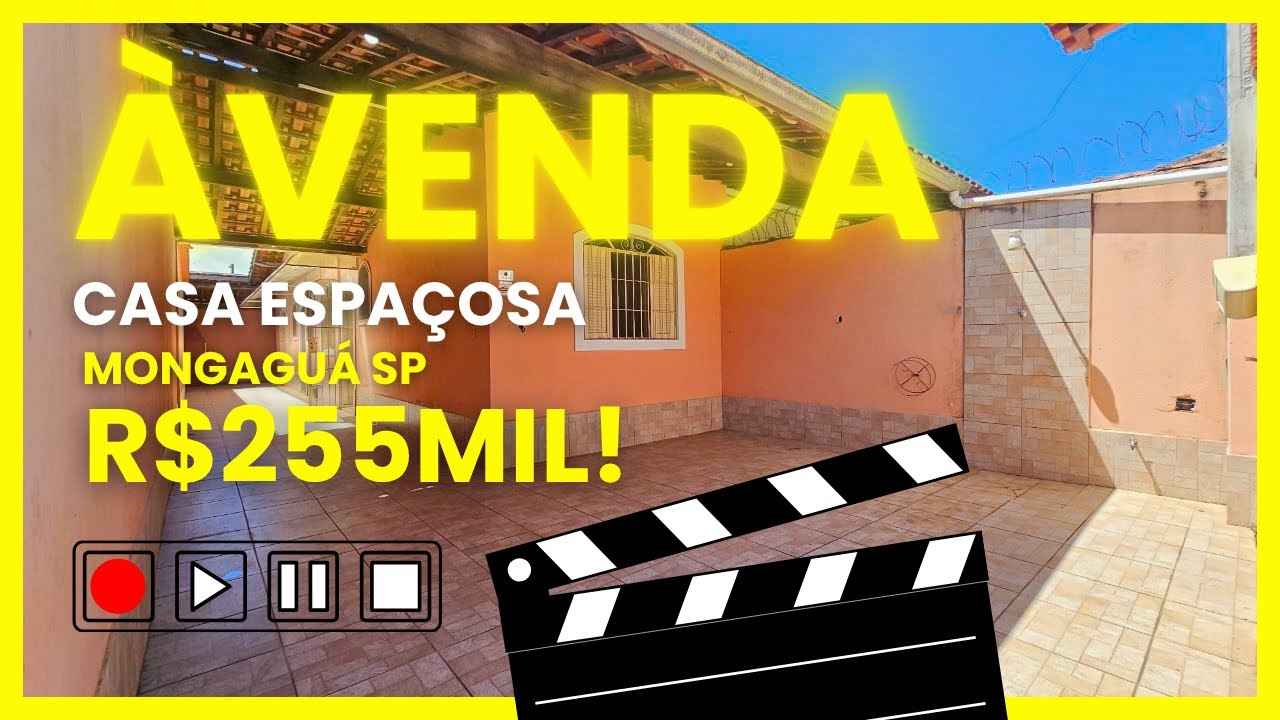Casa barata e espaçosa à venda na praia de Mongaguá/SP