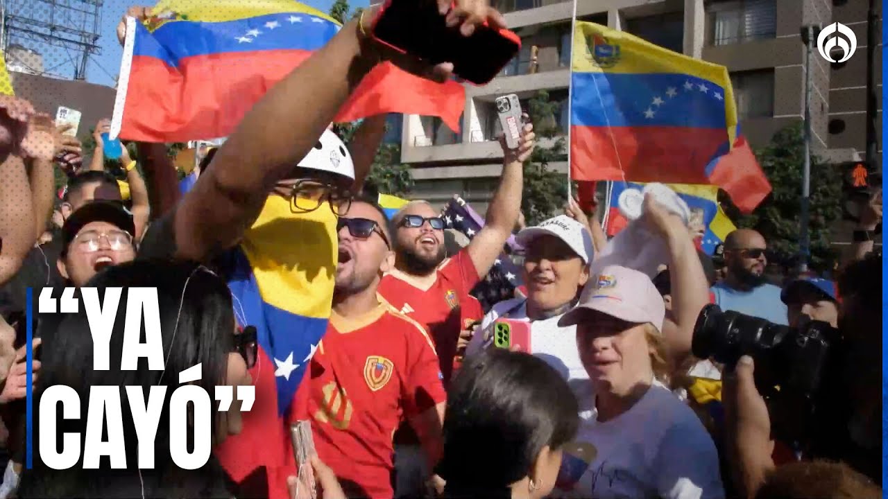 Venezolanos celebran captura de Maduro en Santiago de Chile
