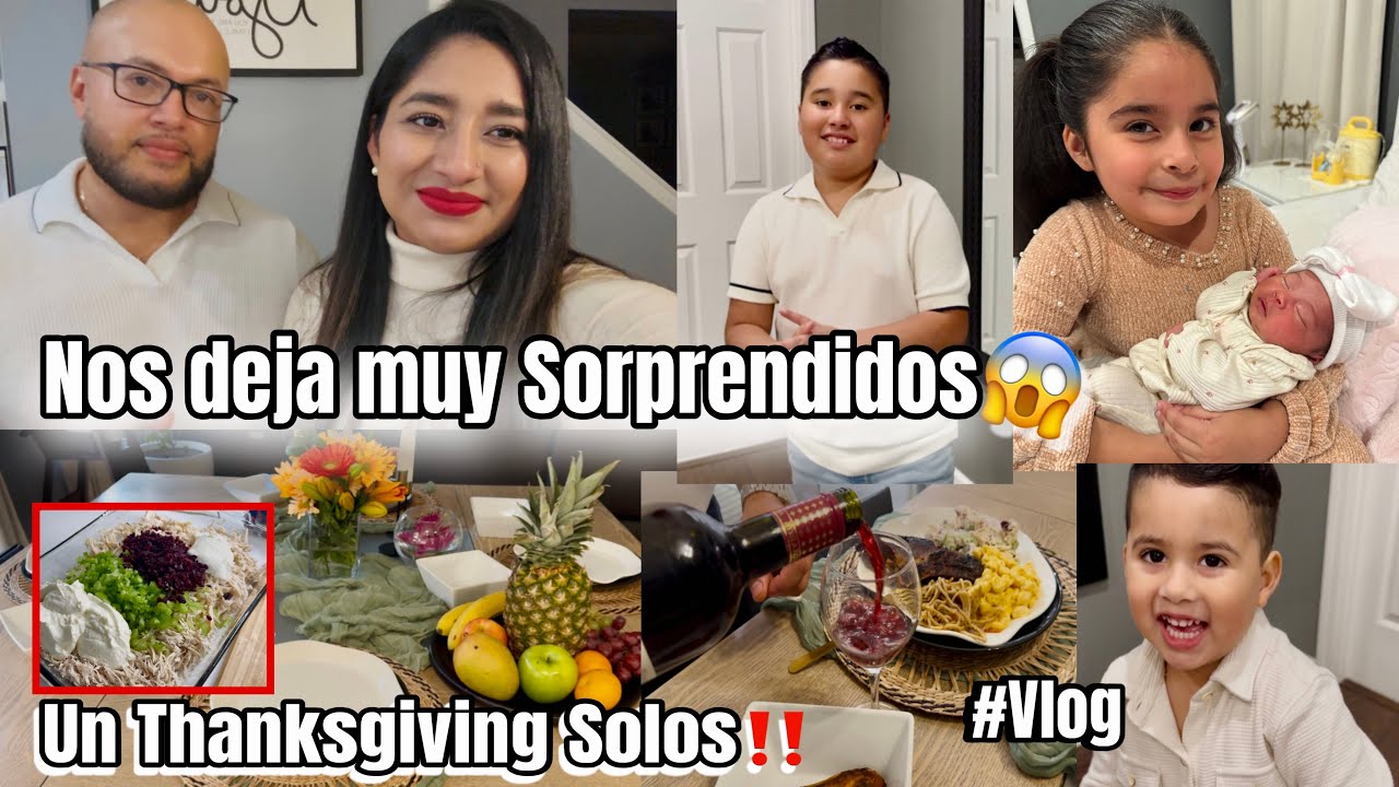 No me Esperaba Algo Asi😱Solos y Tristes sin La FAMILIA😭Mis Niños DAN GRACIAS🙏🏼 #thanksgiving #vlog 