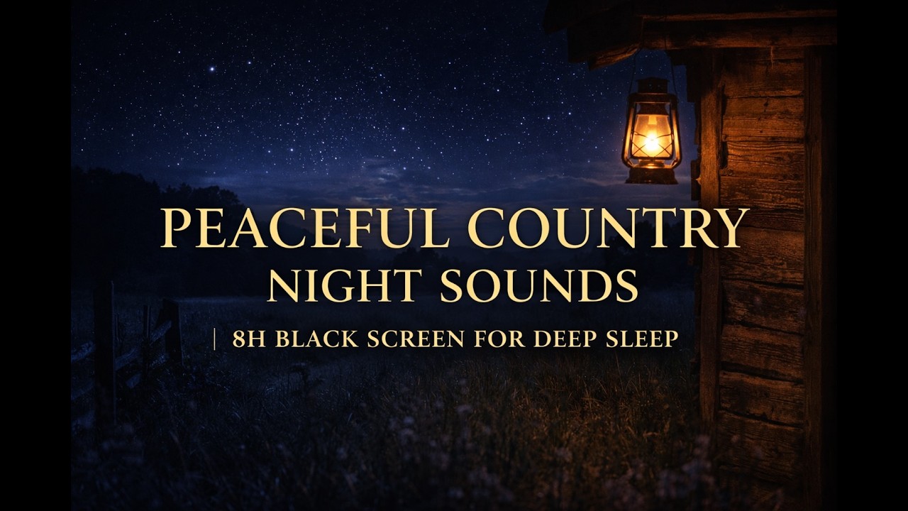 Peaceful Country Night Sounds – 8H Black Screen for Deep Sleep