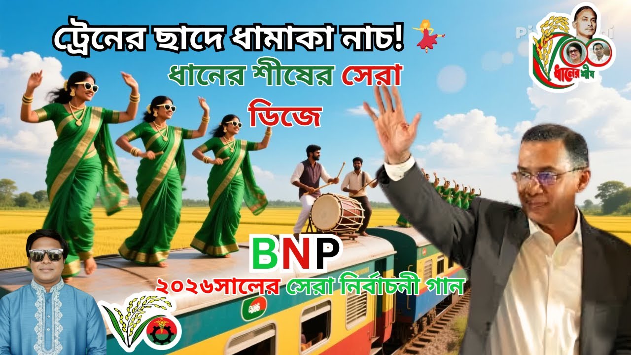 ট্রেনের ছাদে ধামাকা নাচ! 💃 ২০২৬ সালের সেরা নির্বাচনী ডিজে | ধানের শীষের ভাইরাল গান 🔥 #bnp