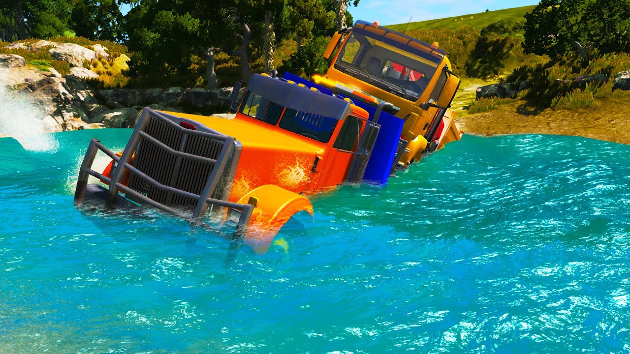 Cars vs Deep Water #5 | BeamNG DRIVE