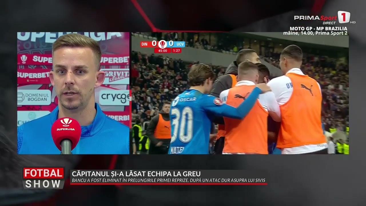 INTERVIU. Bancu, după eliminarea cu Dinamo: „Am meritat. Le cer scuze colegilor”