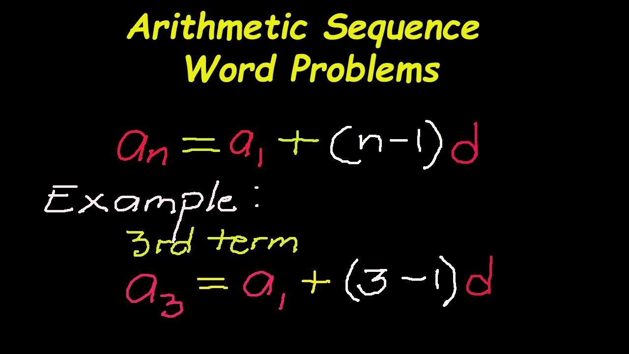 Arithmetic Sequence Word Problems - 6 to 10