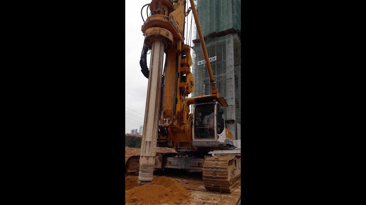 bored piles construction method - BASEMENT EXCAVATION - BORED PILE