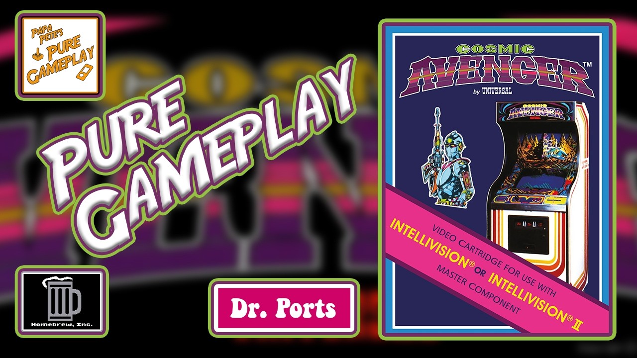 Cosmic Avenger by Dr Ports - Homebrew Inc - Papa Pete's Pure Gameplay #intellivision