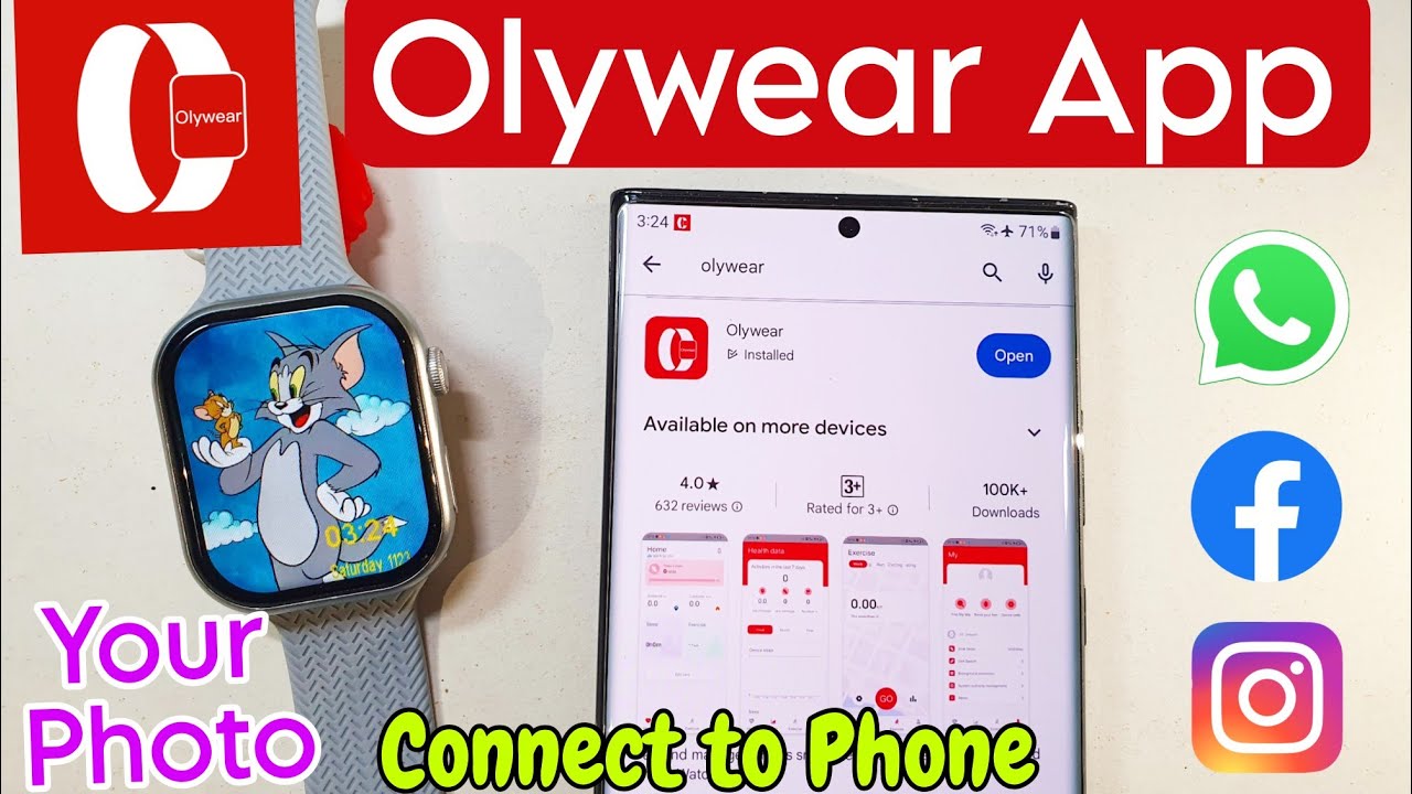 Olywear connect to phone |  Olywear App | Wallpaper In olywear app | Smartwatch Connect To Phone
