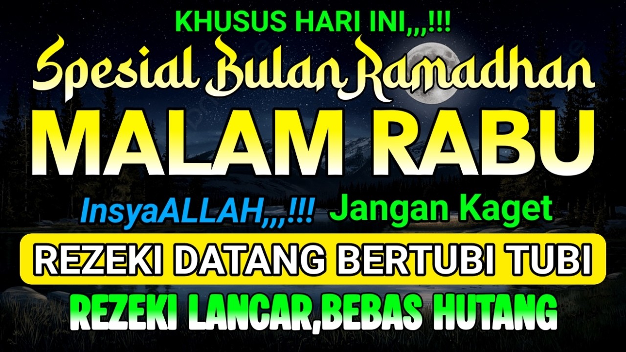 langsung dikabulkan,,,! cukup putar sekali dan dengarkan, 100 ribu malaikat turun ! rezeki lancar